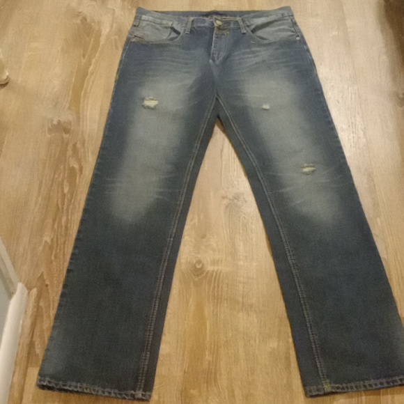 BLACK DESIGNER JEANS MEN 34/34 - Picture 3 of 6